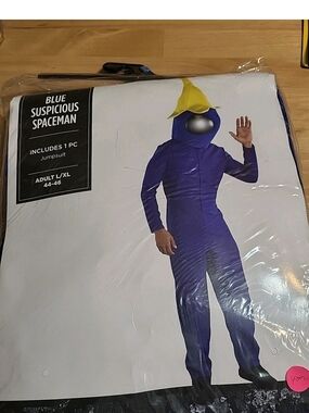 Blue Suspicious Spaceman Adult L/XL 44-46 Unisex #4002